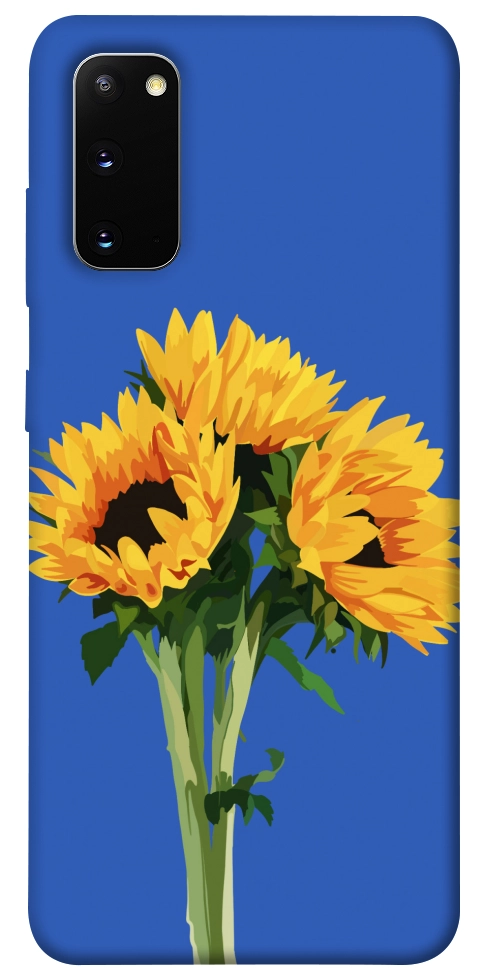 Чехол Bouquet of sunflowers для Galaxy S20 (2020)