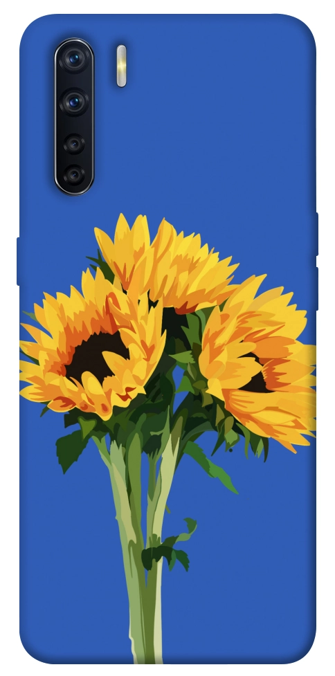 Чехол Bouquet of sunflowers для Oppo A91