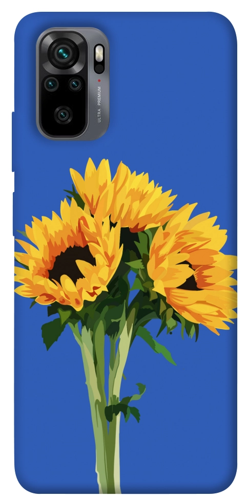 Чехол Bouquet of sunflowers для Xiaomi Redmi Note 10