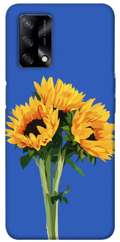 Чехол Bouquet of sunflowers для Oppo A74 4G