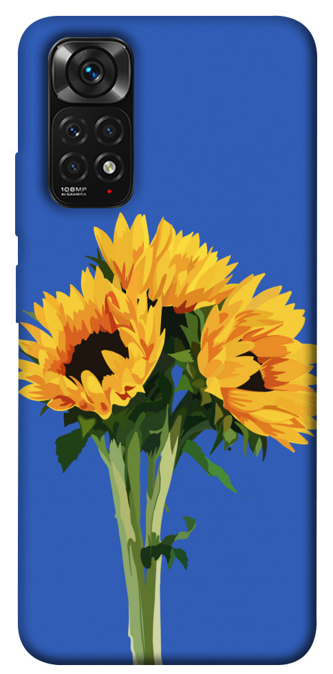 Чехол Bouquet of sunflowers для Xiaomi Redmi Note 11 (Global)