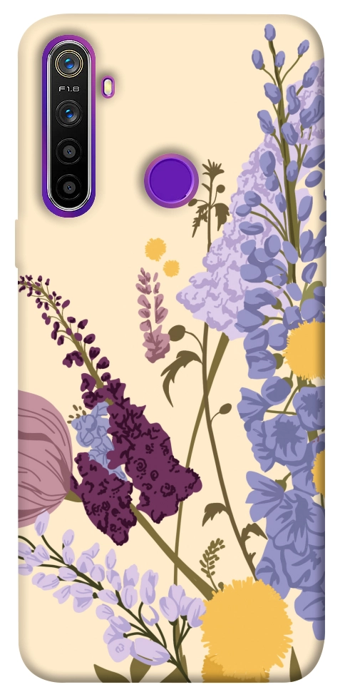 Чехол Flowers art для Realme 5