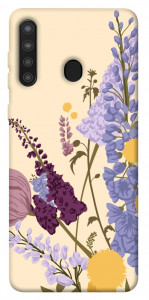 Чехол Flowers art для Galaxy A21