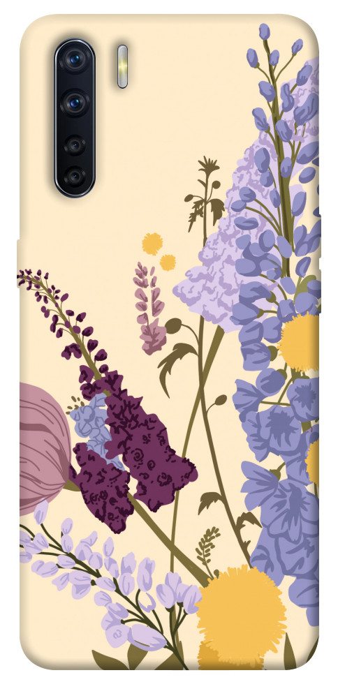 Чехол Flowers art для Oppo A91