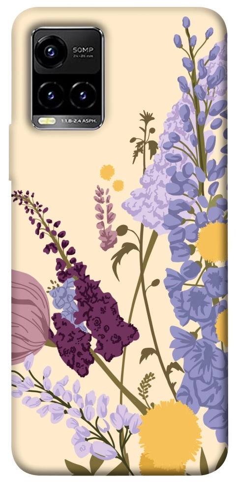 Чехол Flowers art для Vivo Y33s