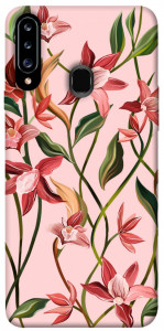 Чехол Floral motifs для Galaxy A20s (2019)