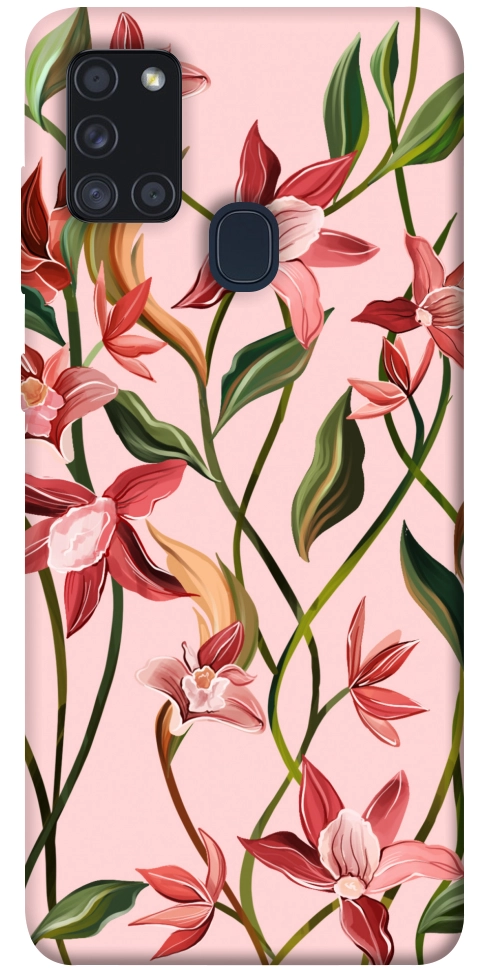 Чехол Floral motifs для Galaxy A21s (2020)