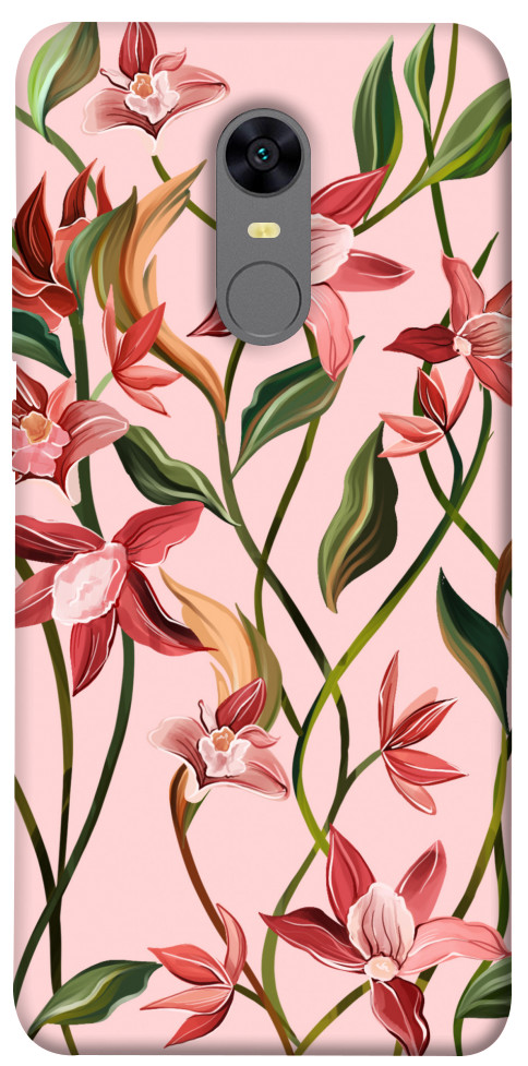 Чехол Floral motifs для Xiaomi Redmi Note 5 (Single Camera)