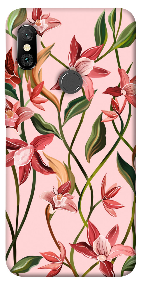 Чехол Floral motifs для Xiaomi Redmi Note 6 Pro