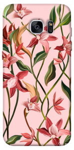 Чехол Floral motifs для Galaxy S7 Edge