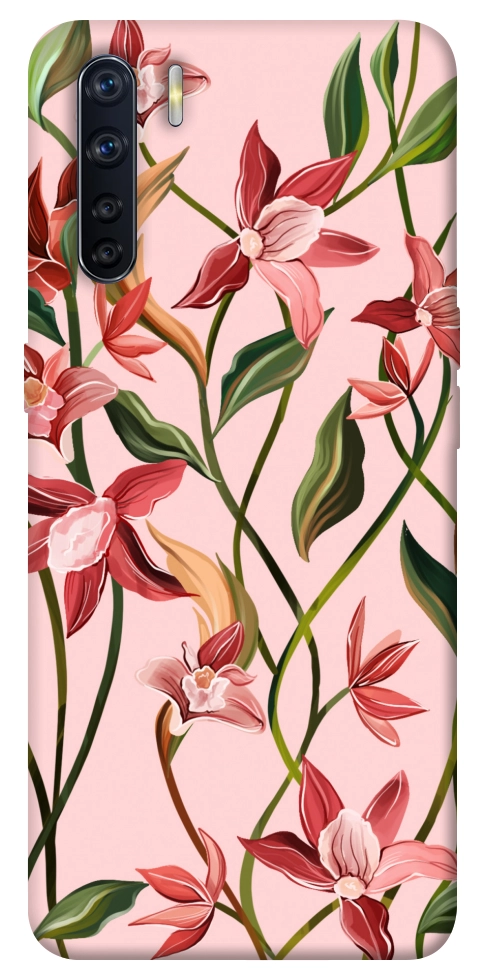 Чехол Floral motifs для Oppo A91