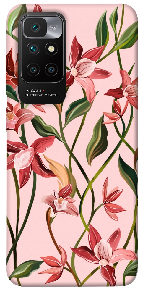 Чохол Floral motifs для Xiaomi Redmi 10