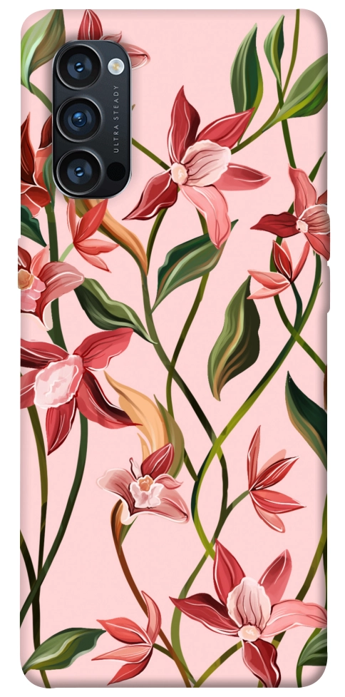 Чехол Floral motifs для Oppo Reno 4 Pro 5G