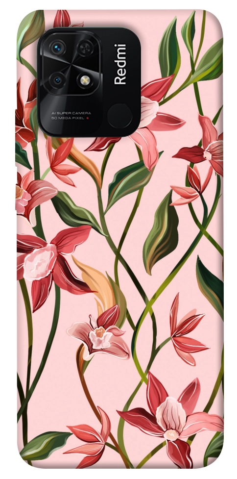 Чехол Floral motifs для Xiaomi Redmi 10C