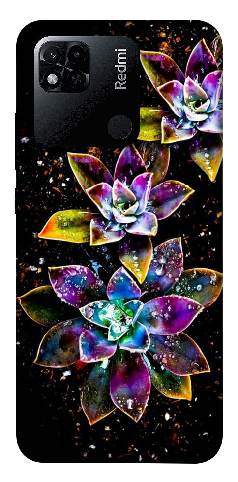 Чехол Flowers on black для Xiaomi Redmi 10A