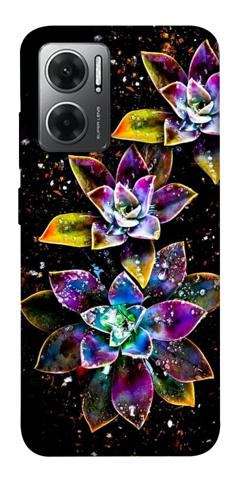 Чехол Flowers on black для Xiaomi Redmi 10 5G
