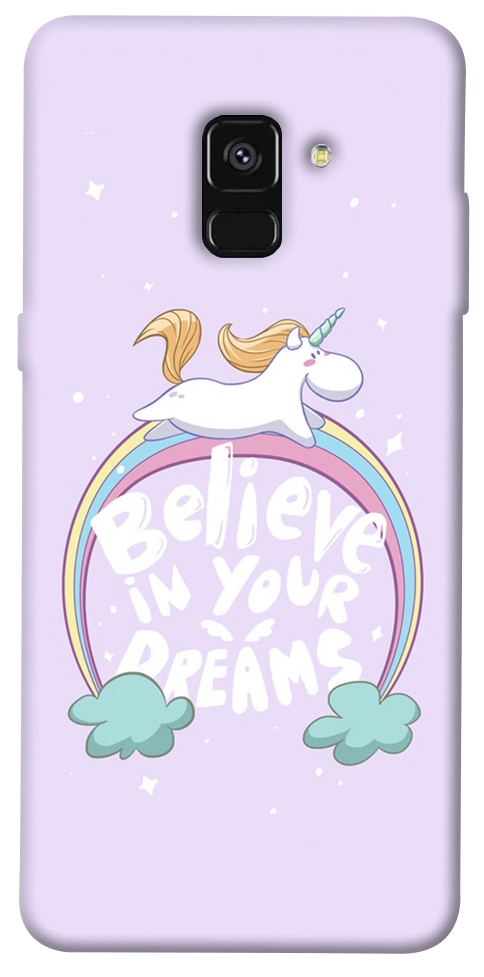 Чохол Believe in your dreams unicorn для Galaxy A8 (2018)