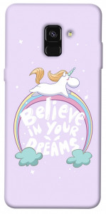 Чехол Believe in your dreams unicorn для Galaxy A8 (2018)