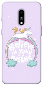 Чохол Believe in your dreams unicorn для OnePlus 7