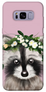 Чехол Raccoon in flowers для Galaxy S8+