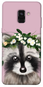 Чохол Raccoon in flowers для Galaxy A8 (2018)