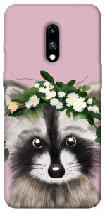 Чохол Raccoon in flowers для OnePlus 7