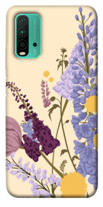 Чехол Flowers art для Xiaomi Redmi Note 9 4G