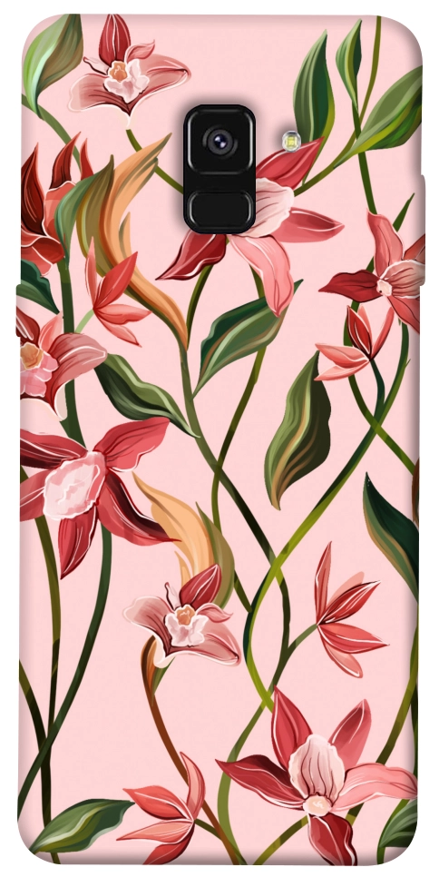 Чехол Floral motifs для Galaxy A8 (2018)