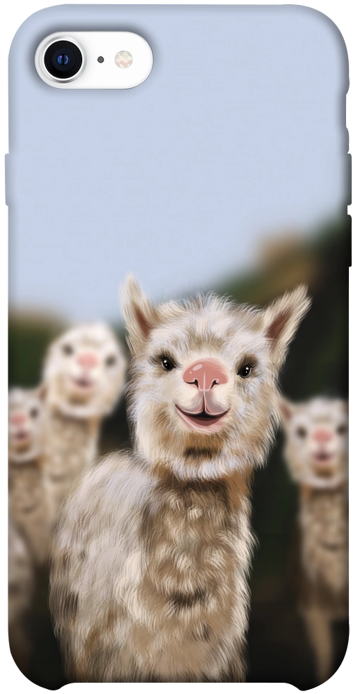 Чехол Funny llamas для iPhone SE (2020)