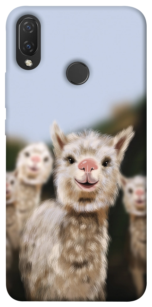 Чохол Funny llamas для Huawei Nova 3i