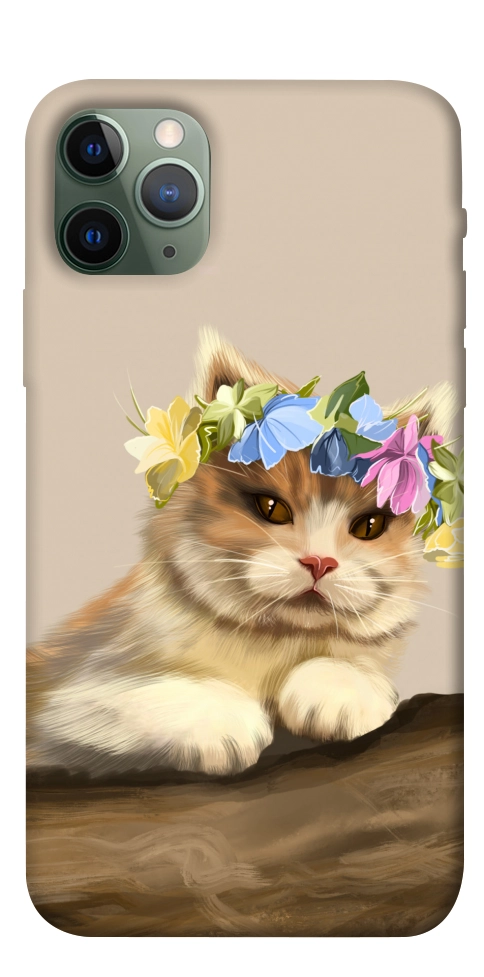 Чохол Cat in flowers для iPhone 11 Pro