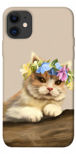 Чехол Cat in flowers для iPhone 11
