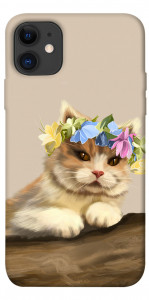 Чохол Cat in flowers для iPhone 11