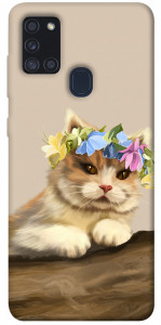 Чехол Cat in flowers для Galaxy A21s (2020)