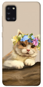 Чохол Cat in flowers для Galaxy A31 (2020)