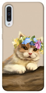 Чехол Cat in flowers для Galaxy A50 (2019)