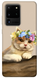 Чохол Cat in flowers для Galaxy S20 Ultra (2020)