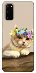 Чехол Cat in flowers для Galaxy S20 (2020)