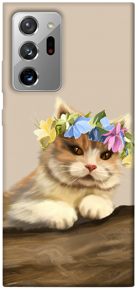 Чохол Cat in flowers для Galaxy Note 20 Ultra