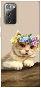 Чохол Cat in flowers для Galaxy Note 20