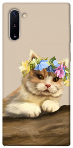 Чехол Cat in flowers для Galaxy Note 10 (2019)