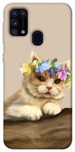 Чохол Cat in flowers для Galaxy M31 (2020)