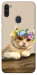 Чохол Cat in flowers для Galaxy M11 (2020)