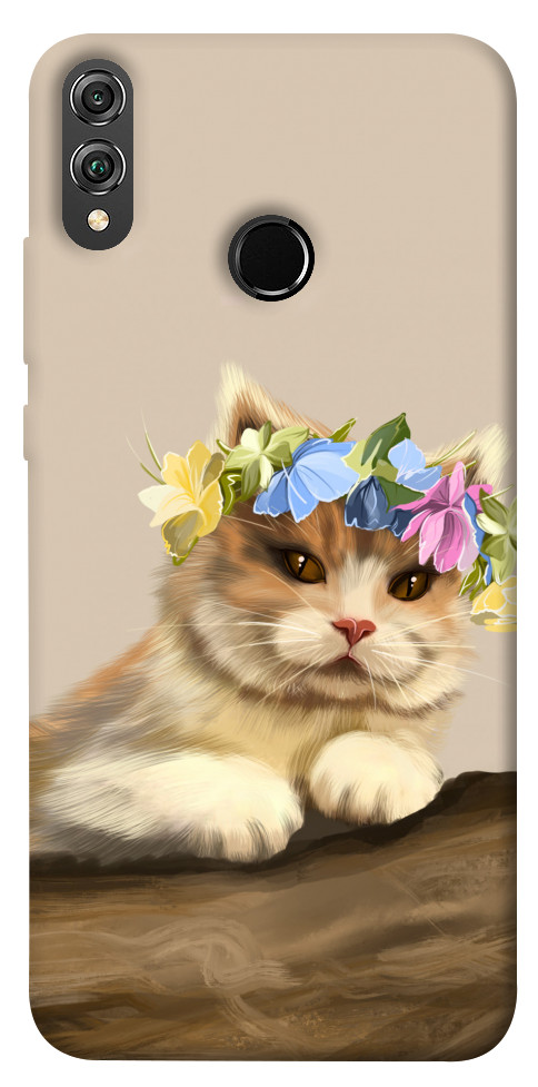 Чохол Cat in flowers для Huawei Honor 8X