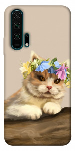 Чохол Cat in flowers для Huawei Honor 20 Pro