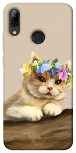 Чохол Cat in flowers для Huawei P Smart (2019)