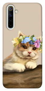 Чехол Cat in flowers для Realme 6