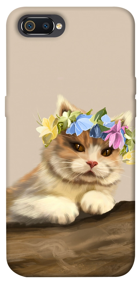 Чехол Cat in flowers для Realme C2