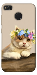 Чохол Cat in flowers для Xiaomi Redmi 4X