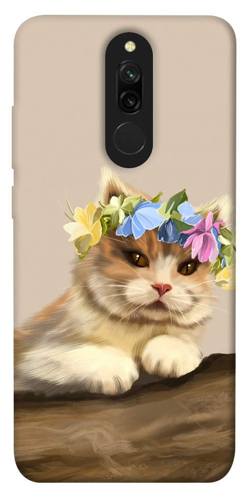 Чехол Cat in flowers для Xiaomi Redmi 8